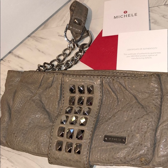 Michele New Gray Handbag. - Picture 1 of 6